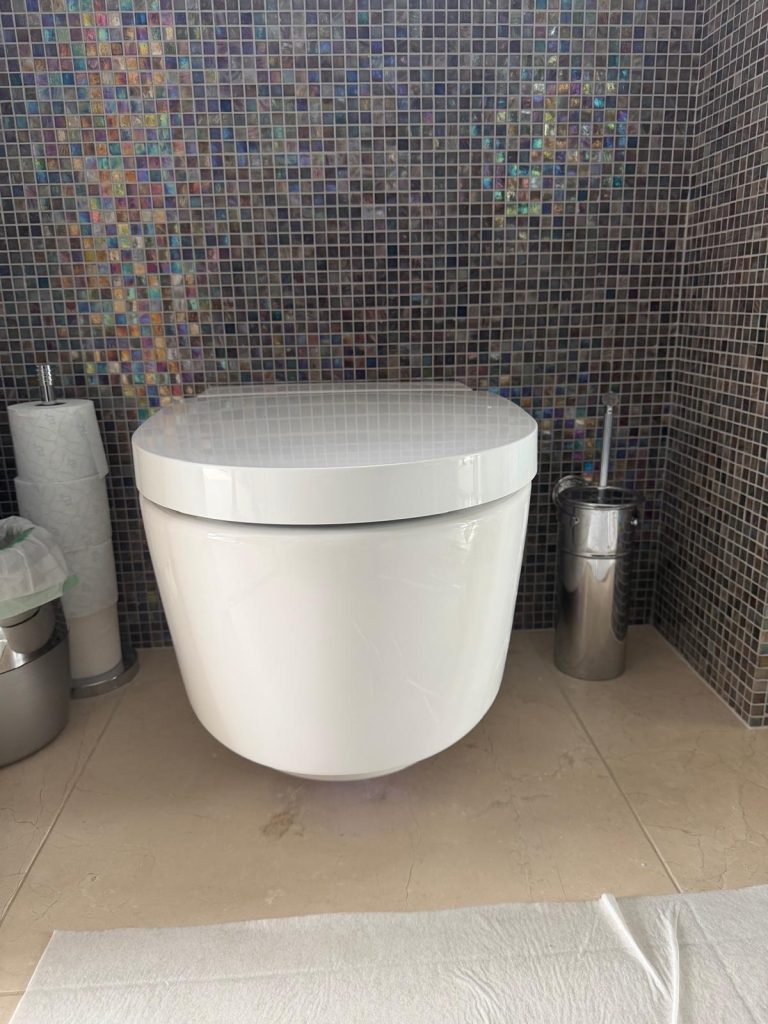 Pose du chantier WC lavant dans un bien d'exception à Paris
